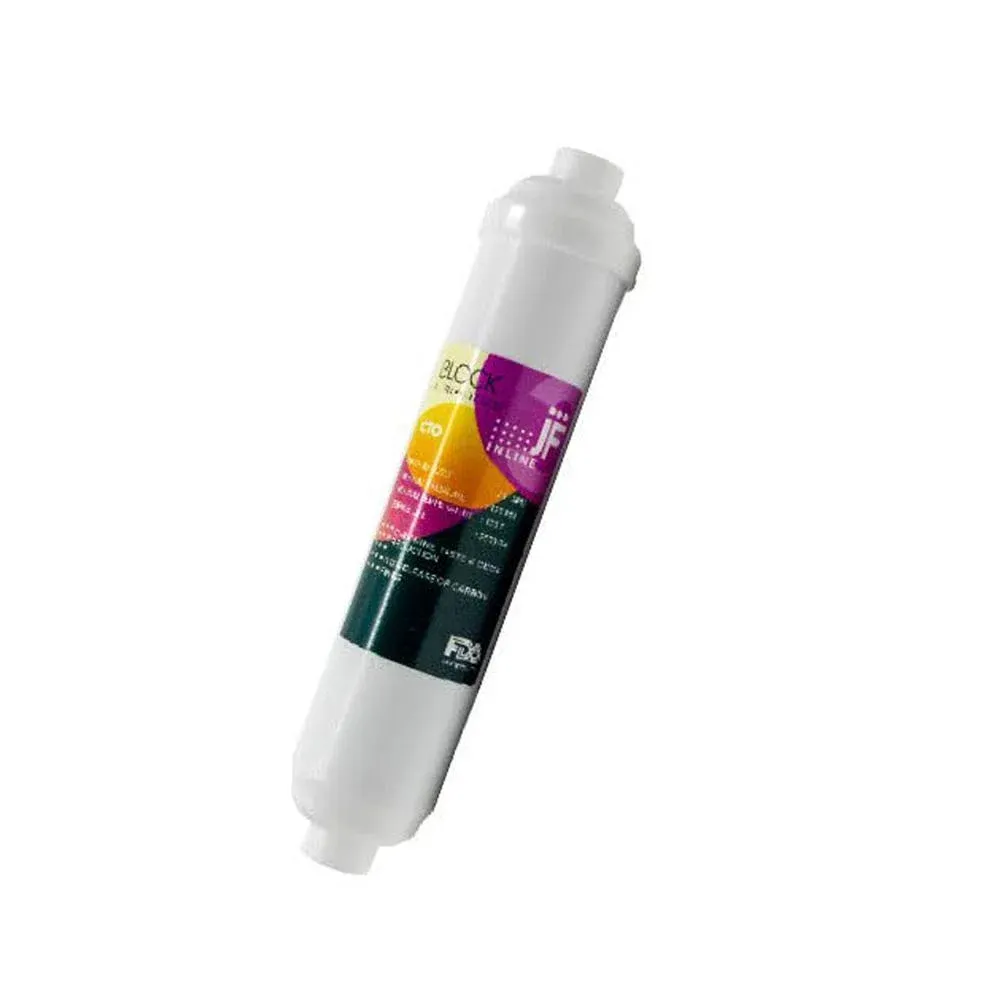 JF 12" Inline Blok Karbon Filtre Quick Bağlantılı - Dirsekleri Dahil